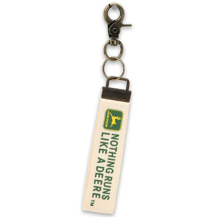 John Deere Nothing Runs Like a Deere Fabric Keychain