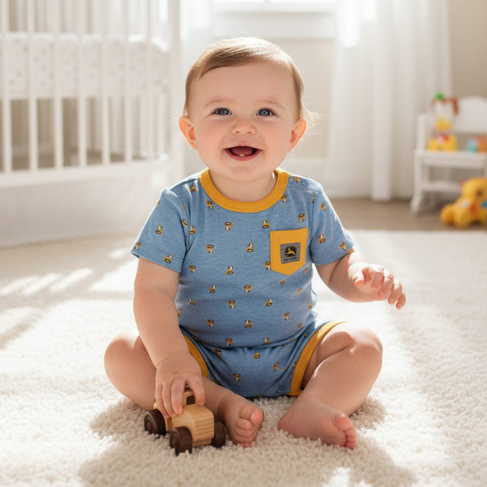 John Deere Infant Boys Bulldozer Romper