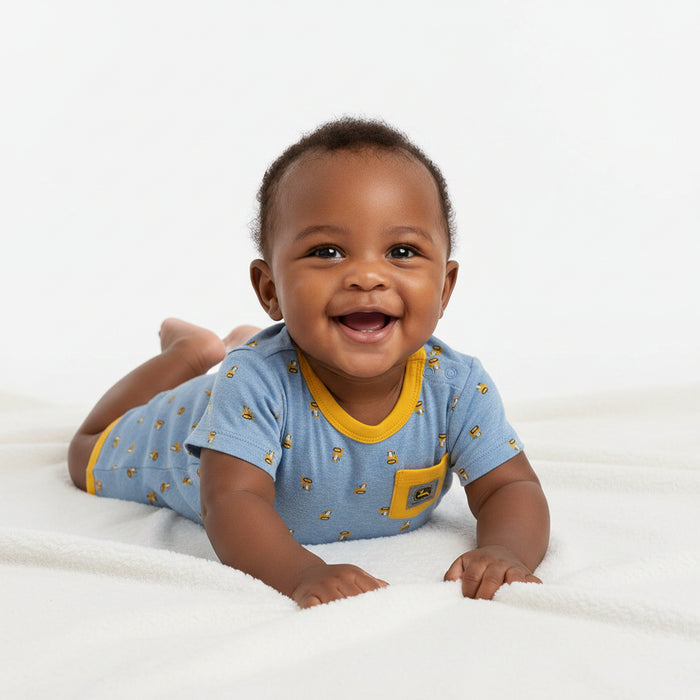 John Deere Infant Boys Bulldozer Romper