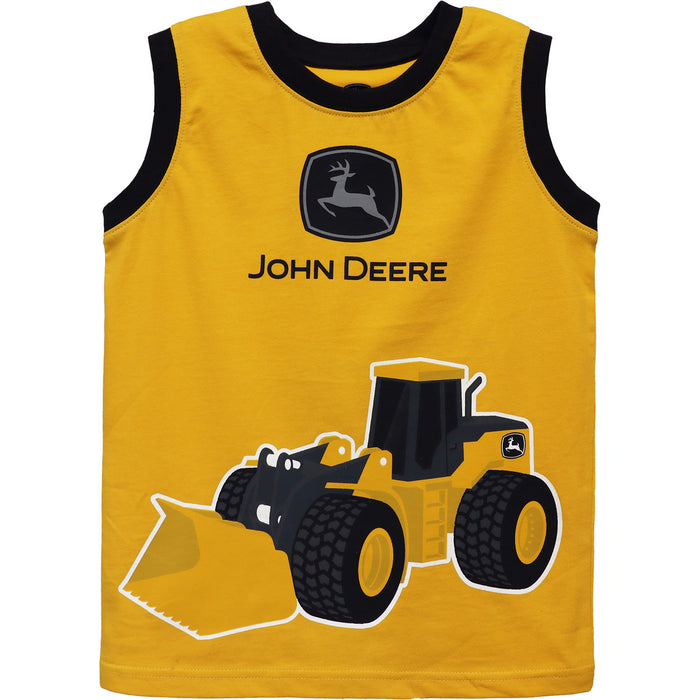 John Deere Boy Child Construction Muscle Tee