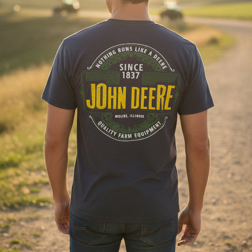 John Deere Men's Navy John Deere Stamp Tee