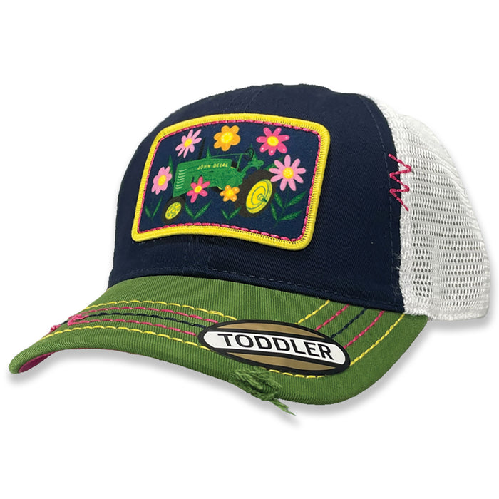 John Deere Girl Toddler Flower Mesh Cap