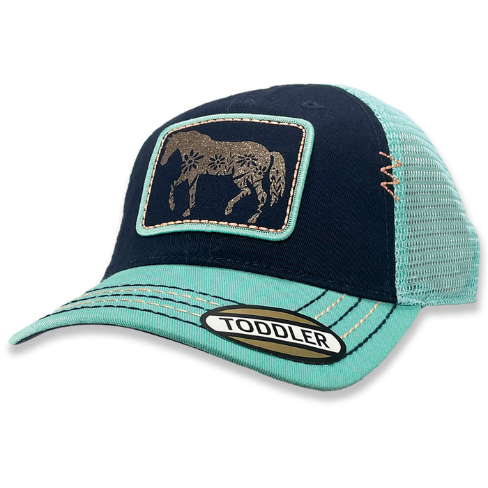 John Deere Girl Toddler Gold Horse Mesh Cap