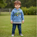 John Deere Toddler Boys Blue Tractor Fleece Hoodie