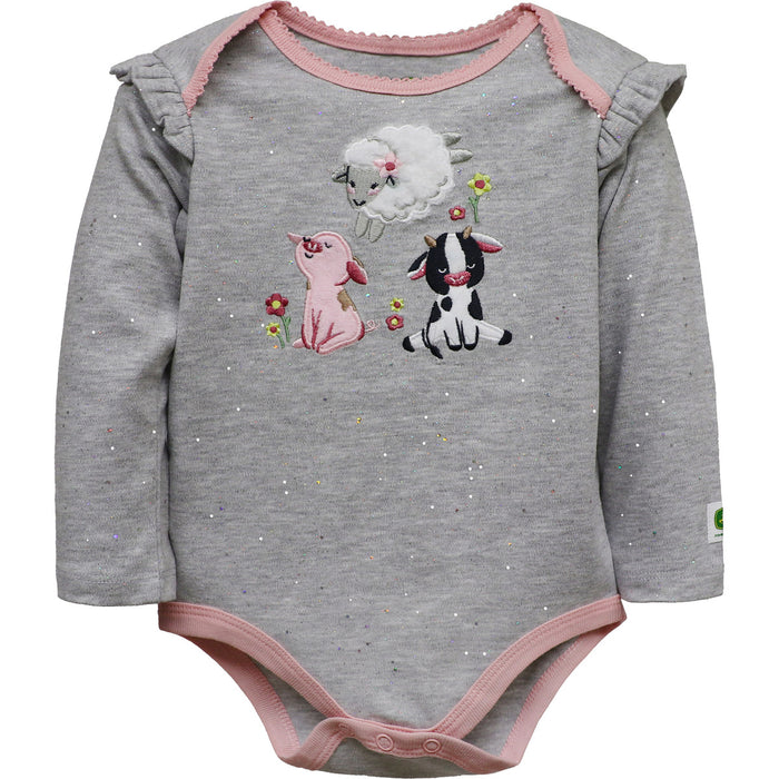 John Deere Girl Infant Farm Friends Bodyshirt