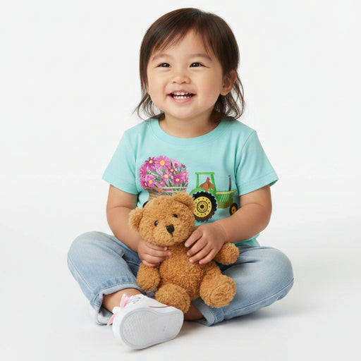 John Deere Toddler Girls Tractor with Flowers Tee