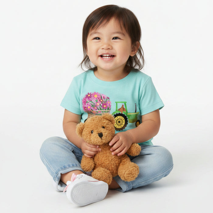 John Deere Toddler Girls Tractor with Flowers Tee