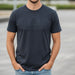 John Deere Men's Navy Embossed Classic Logo Tee