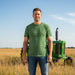 John Deere Men's Green Embossed Classic Logo Tee