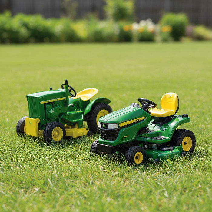 John Deere 1:16 110 & X394 Lawn Tractor Set