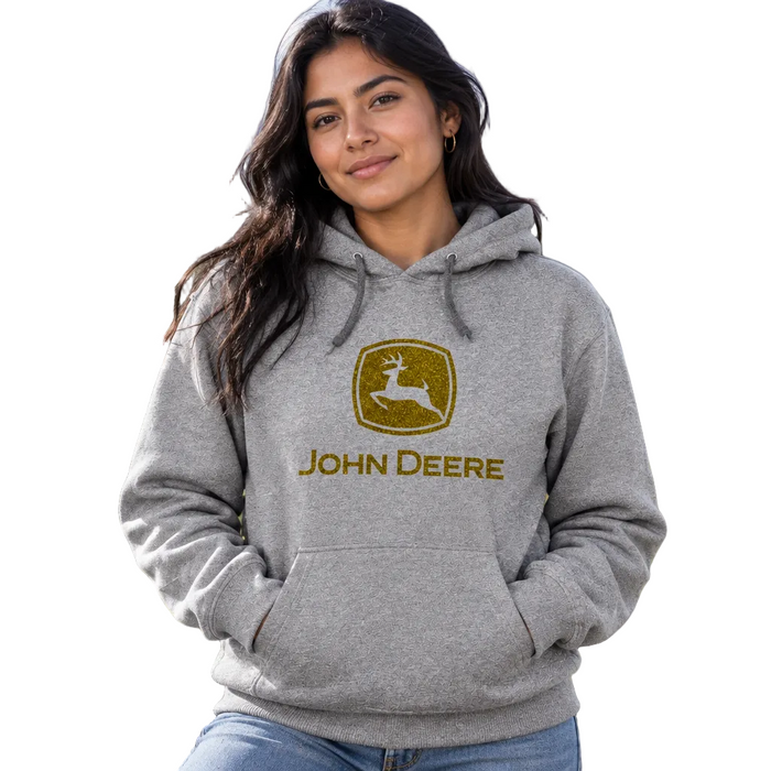 John Deere Ladies Gold Logo Hoodie