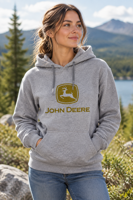 John Deere Ladies Gold Logo Hoodie