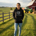 John Deere Ladies Black & Silver Glitter Hoodie