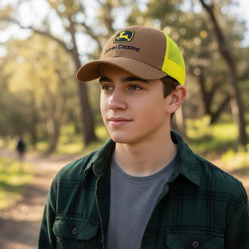 John Deere Youth Brown Trucker Cap