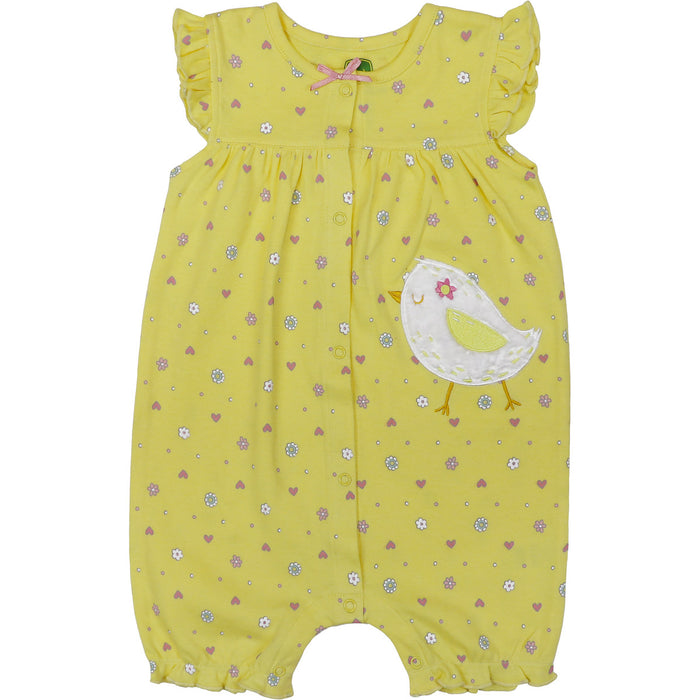 John Deere Girl Infant Chick Romper