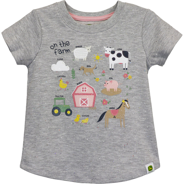 John Deere Girl Toddler on the Farm Tee