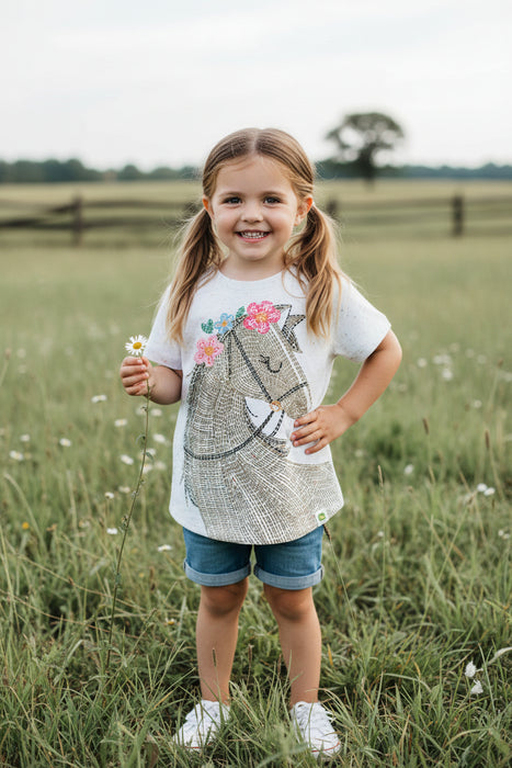 John Deere Girls Horse Tee