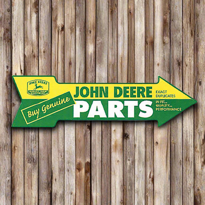 John Deere Metal Sign Parts Arrow