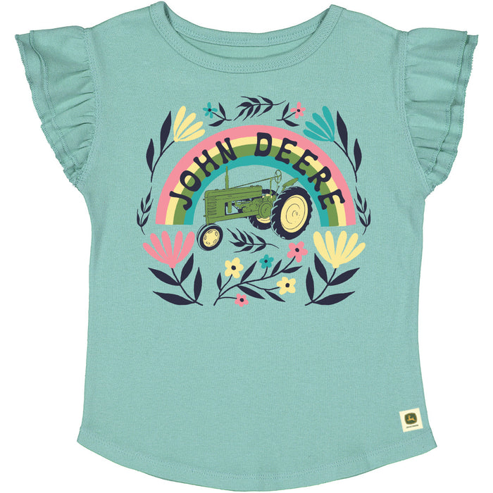 John Deere Girl Toddler Rainbow Tractor Tee