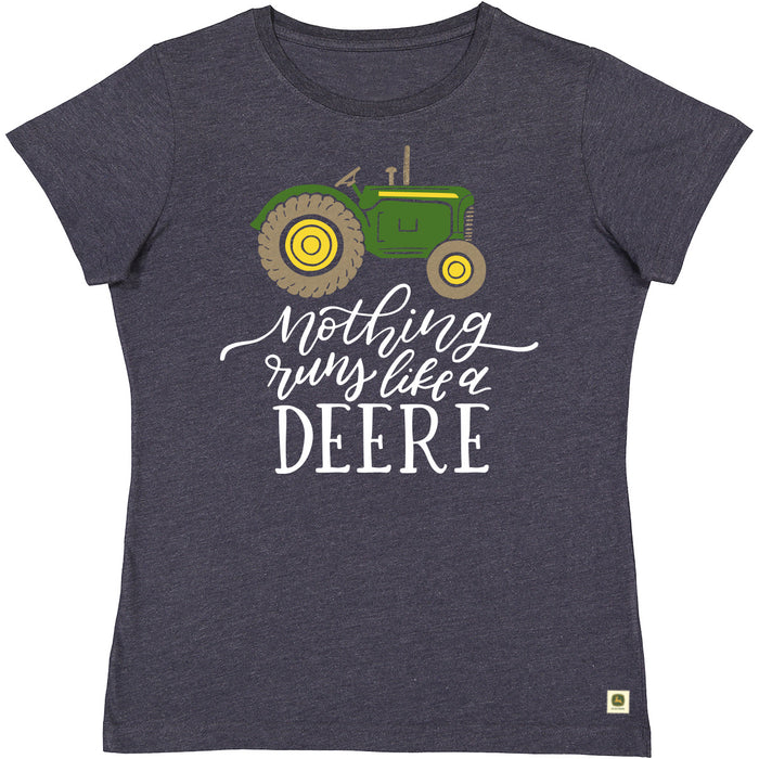 John Deere Ladies Nothing Runs Like A Deere Crew Neck Tee