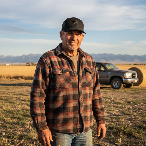 John Deere Mens Liquid Chrome Applique Cap