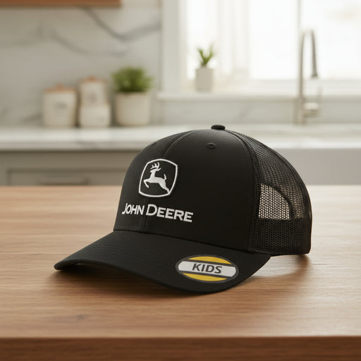 John Deere Youth Boys Black Cap