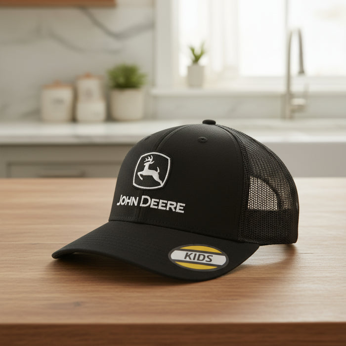 John Deere Youth Boys Black Cap