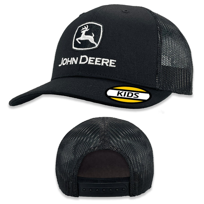 John Deere Boy Youth Black Cap