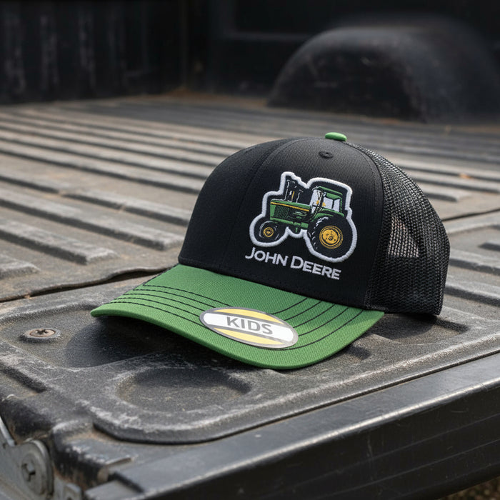 John Deere Youth Boys Green Tractor Patch Cap
