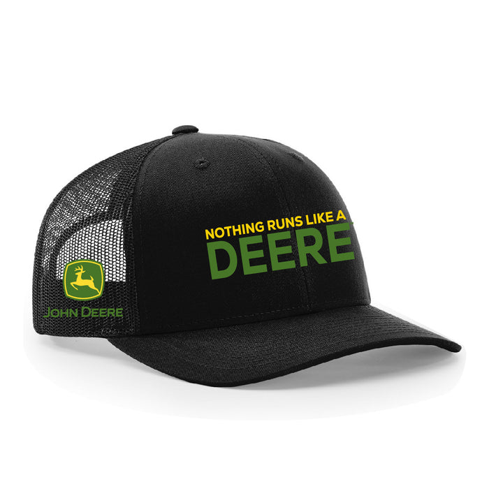 John Deere Men Black Nothing Runs Like A Deere Cap