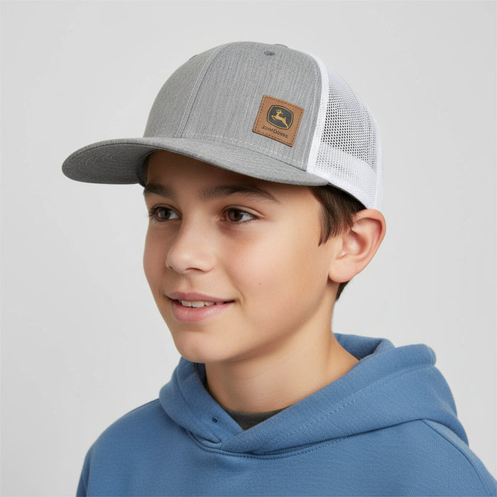 John Deere Youth Boys OX JD Suede Patch Logo Cap