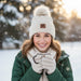 John Deere Ladies Knit Pom TM Patch Beanie