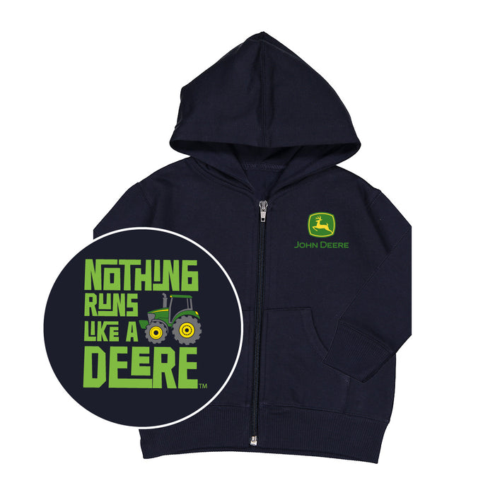 John Deere Boy Infant Nothing Runs Like A Deere Zip Hoodie