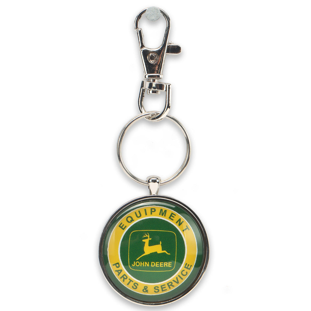 Porte-clés John Deere Noir - Avec Lanière Et Crochet Aigle - Logo Brodé/moulé