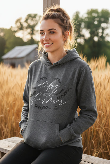 John Deere Ladies Vintage Fleece Hoodie