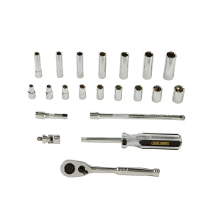 John Deere 21-Piece 1/4 inch SAE Socket Set
