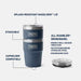 features of the John Deere x YETI Rambler® 16 oz Stackable Cup