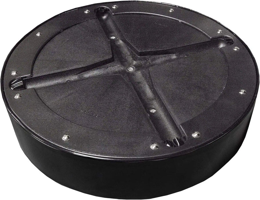 underside of the John Deere Black Garage Stool