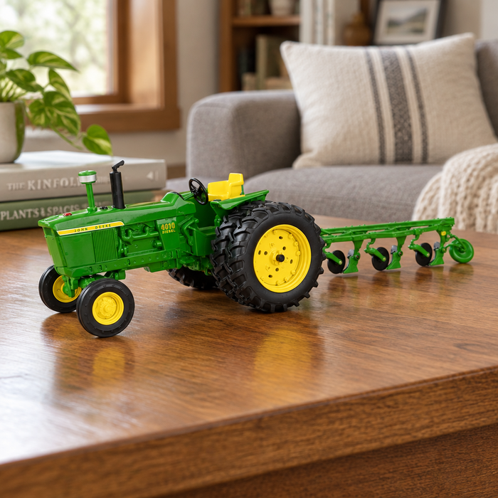 John Deere 1:16 4010 Tractor with Plow