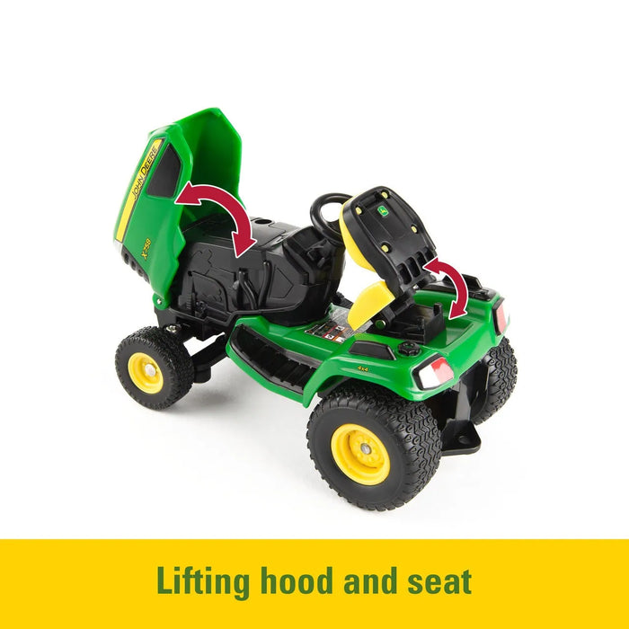 hood on the John Deere 1:16 Big Farm X758 Lawn Tractor