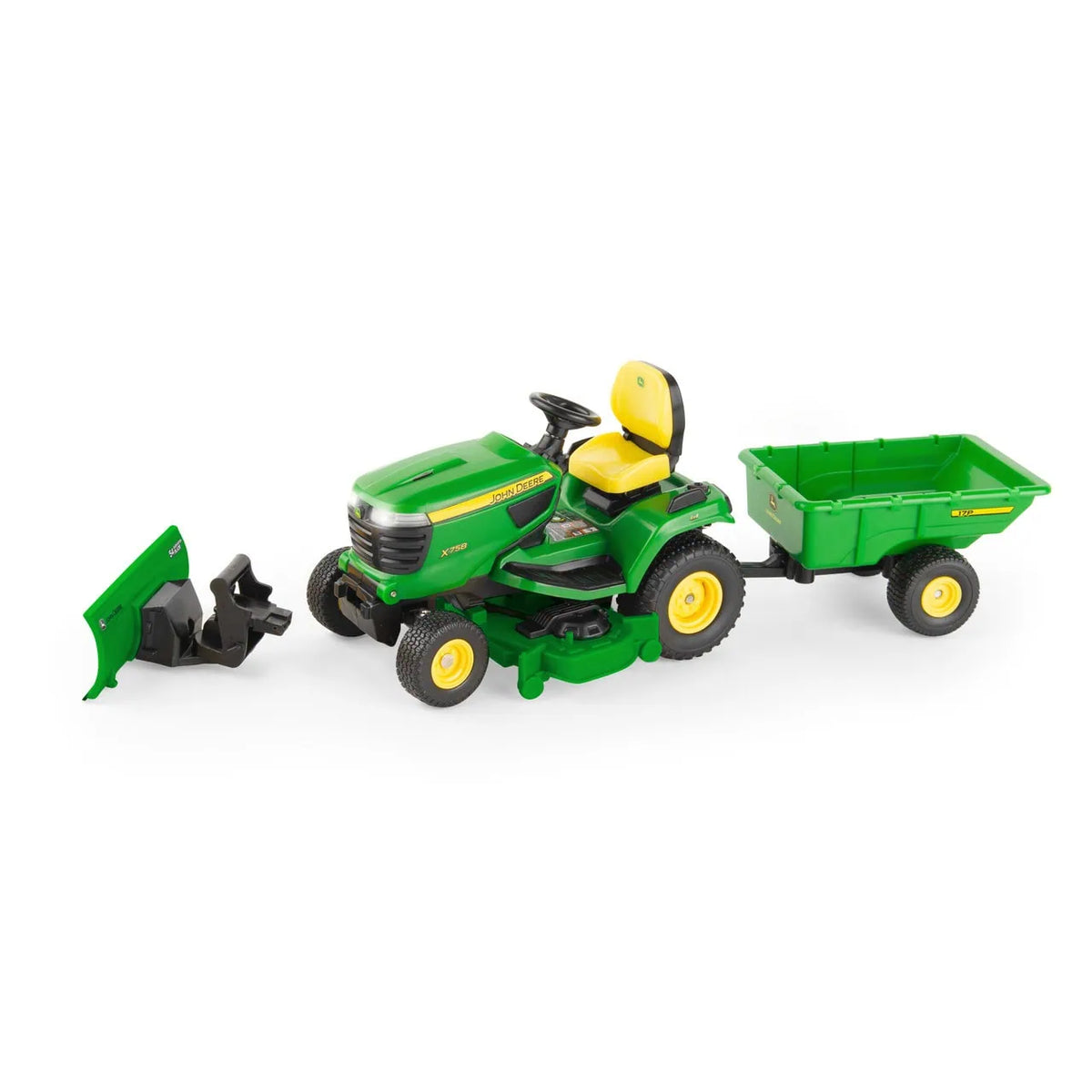 John Deere 1:16 Big Farm X758 Lawn Tractor - Kid's Lawn Mower Toy