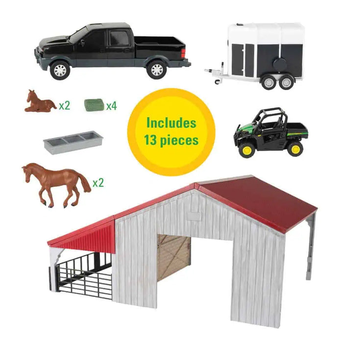 John Deere 1:32 Weathered Barn Play Set