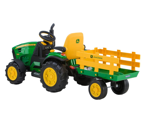 back view of the John Deere 12 Volt Ground Force Tractor with Trailer