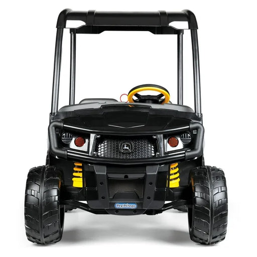 front view of the John Deere 12 Volt XUV Midnight Black Gator