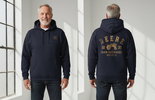 John Deere Men's 1837 Vintage Tractor Hoodie