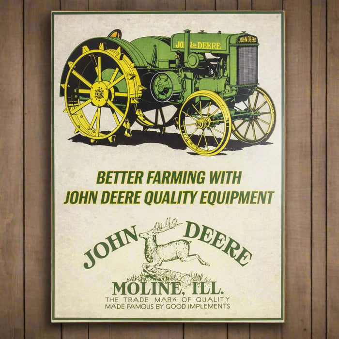 John Deere Better Farming Tin Sign
