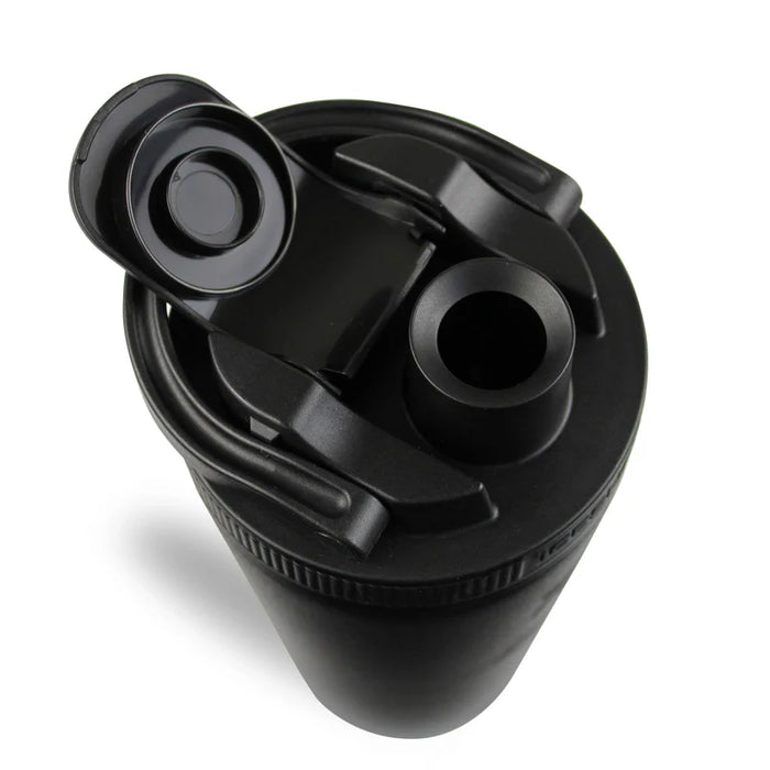 John Deere Black Engraved Ice Shaker open lid