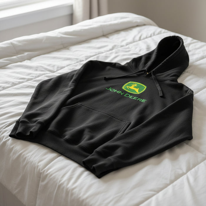 JOHN DEERE Hoodie zwart hoodie pullover sweatshirt met tractor JOHN DEERE Hoodie zwart hoodie pullover sweatshirt met tractor
