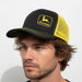 John Deere Black Yellow Mesh Back Cap