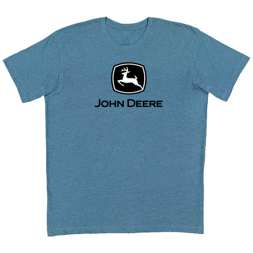 John Deere Mens Blue Trademark Logo Tee